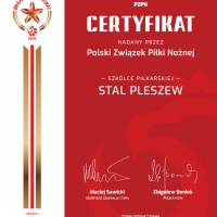 Brązowa gwiazdka certyfikacji PZPN dla Stali Pleszew